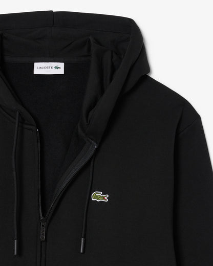 Lacoste Fleece Full-Zip Mens Classic Fit Hoodie - Black 031