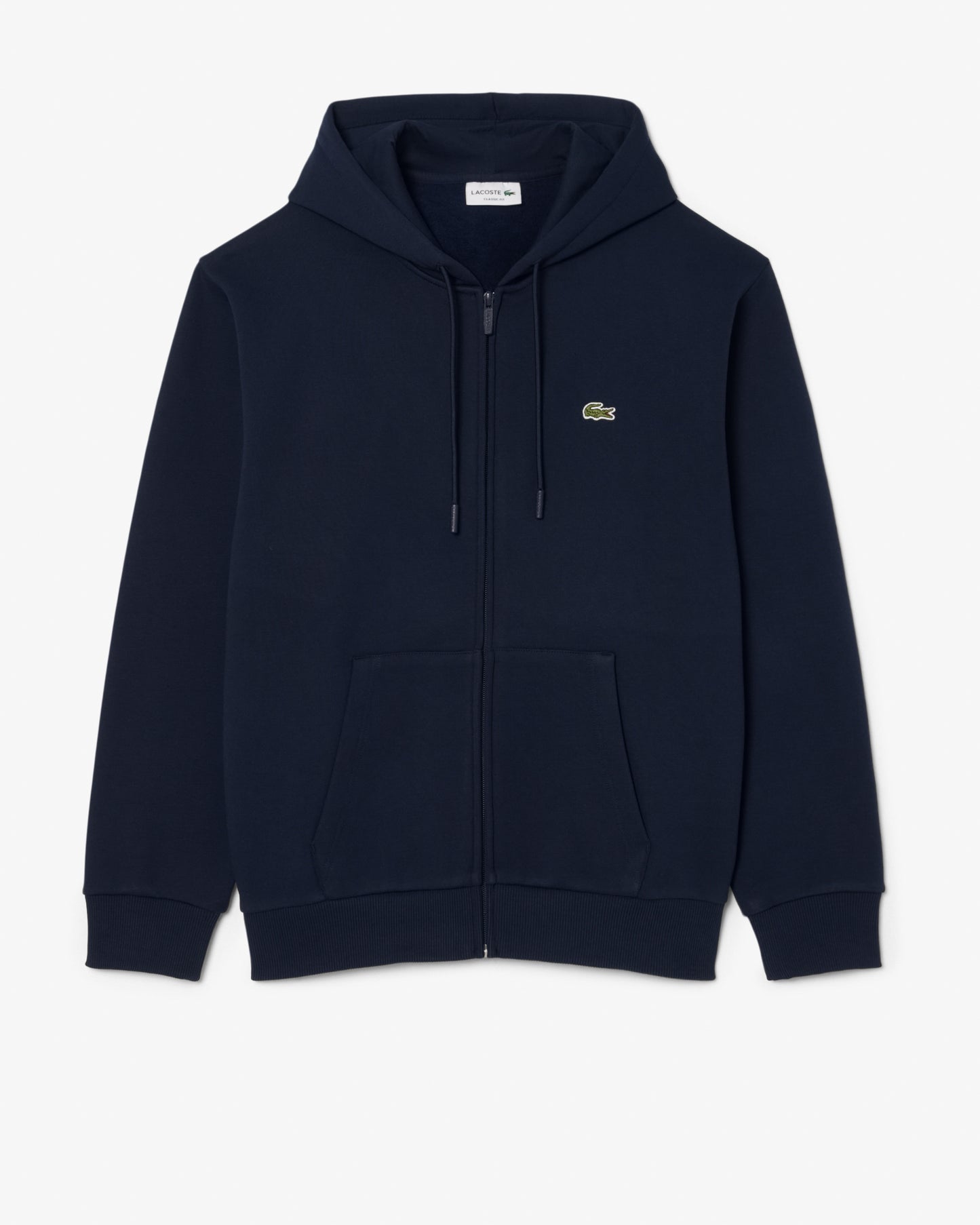 Lacoste Fleece Full-Zip Mens Classic Fit Hoodie - Navy 166