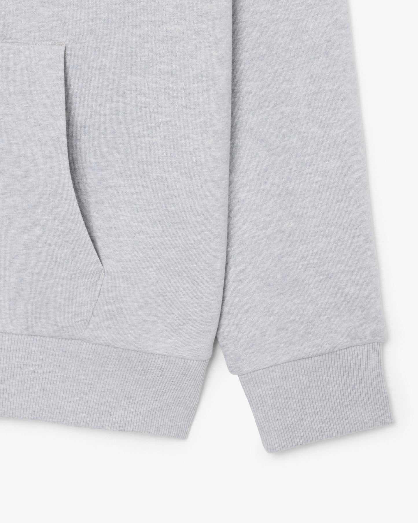 Lacoste Fleece Full-Zip Mens Classic Fit Hoodie - Silver Chine CCA
