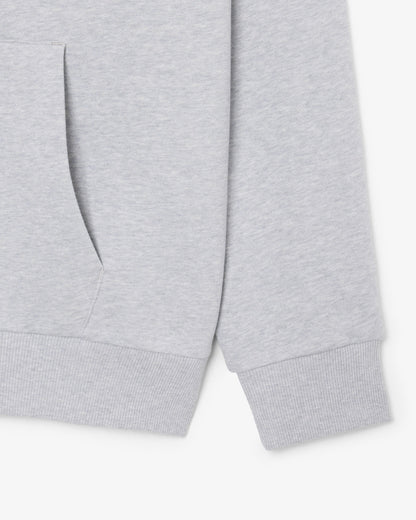Lacoste Fleece Full-Zip Mens Classic Fit Hoodie - Silver Chine CCA