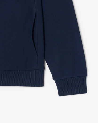 Lacoste Half Zip Mens Fleece Sweatshirt - Navy Blue 166