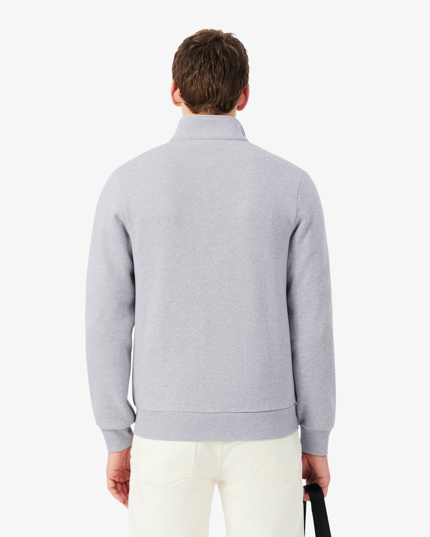 Lacoste Half Zip Mens Fleece Sweatshirt - Silver Chine CCA | CHO | Designer Mens Sweatshirts