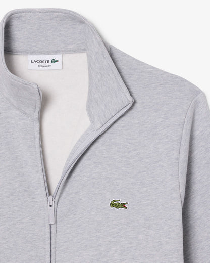 Lacoste Half Zip Mens Fleece Sweatshirt - Silver Chine CCA | CHO | Designer Mens Sweatshirts