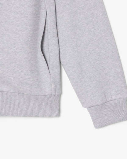 Lacoste Half Zip Mens Fleece Sweatshirt - Silver Chine CCA | CHO | Designer Mens Sweatshirts