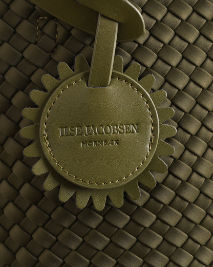 Ilse Jacobsen Braided Woven Womens Shell Tote Bag - Army 410