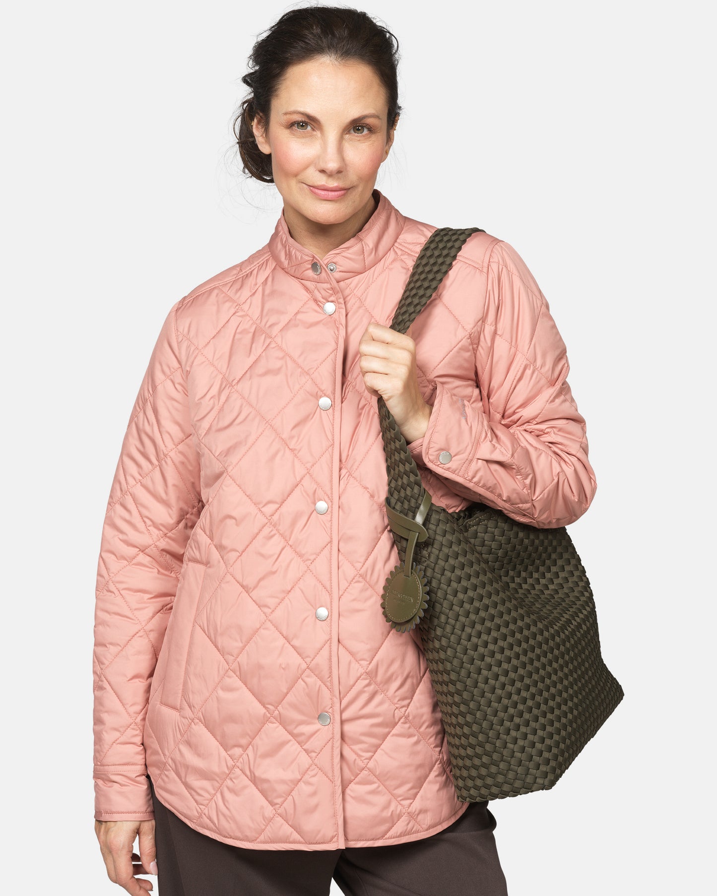 Ilse Jacobsen Braided Woven Womens Shell Tote Bag - Army 410