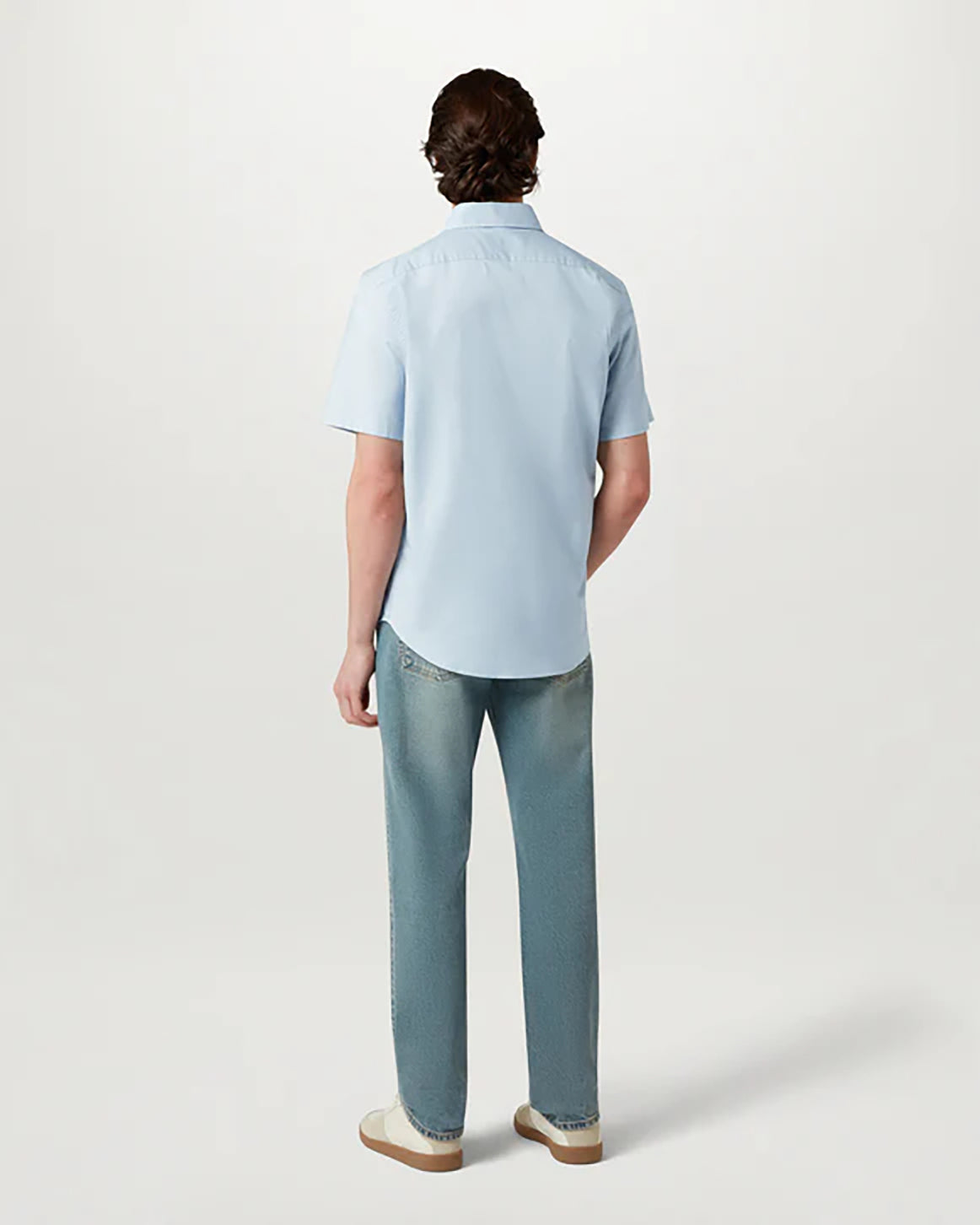 Belstaff Mens Short Sleeve Street Shirt - Sky Blue | CHO | Designer Mens Short Sleeve Shirts