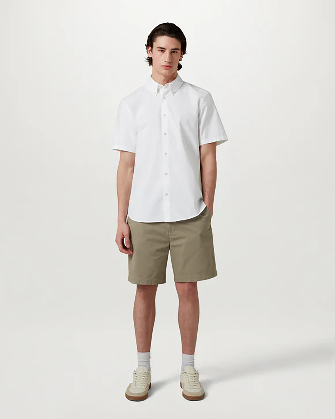 Belstaff Mens Short Sleeve Street Shirt - White | CHO | Designer Mens Short Sleeve Shirts