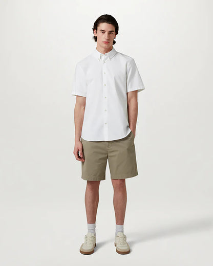 Belstaff Mens Short Sleeve Street Shirt - White | CHO | Designer Mens Short Sleeve Shirts