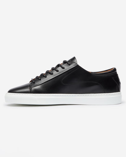 Oliver Sweeney Sirolo Mens Calf Leather Lightweight Trainers - Black/White