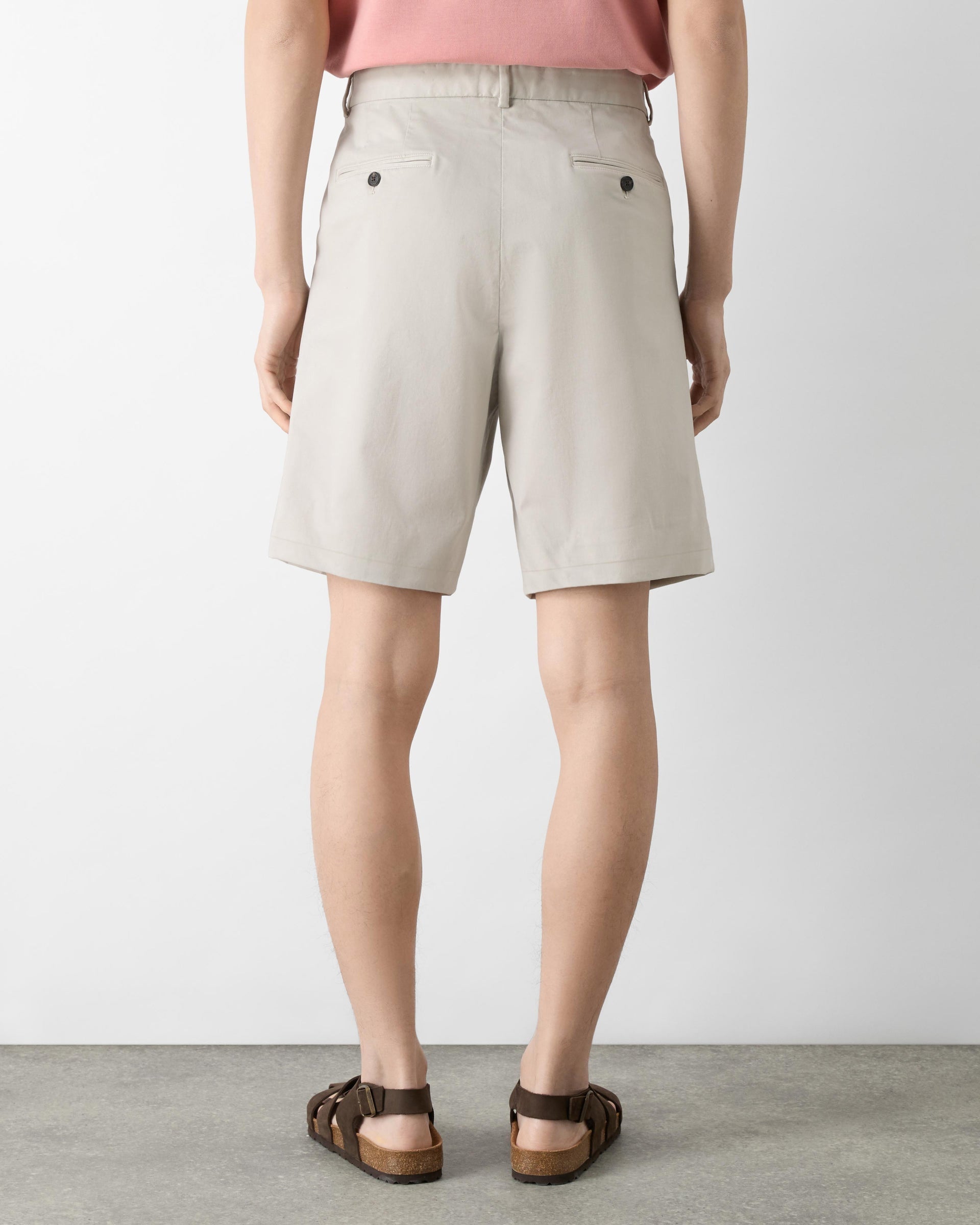 Oliver Sweeney Sistelo Mens Chino Shorts - Stone | CHO | Designer Mens Chino Shorts