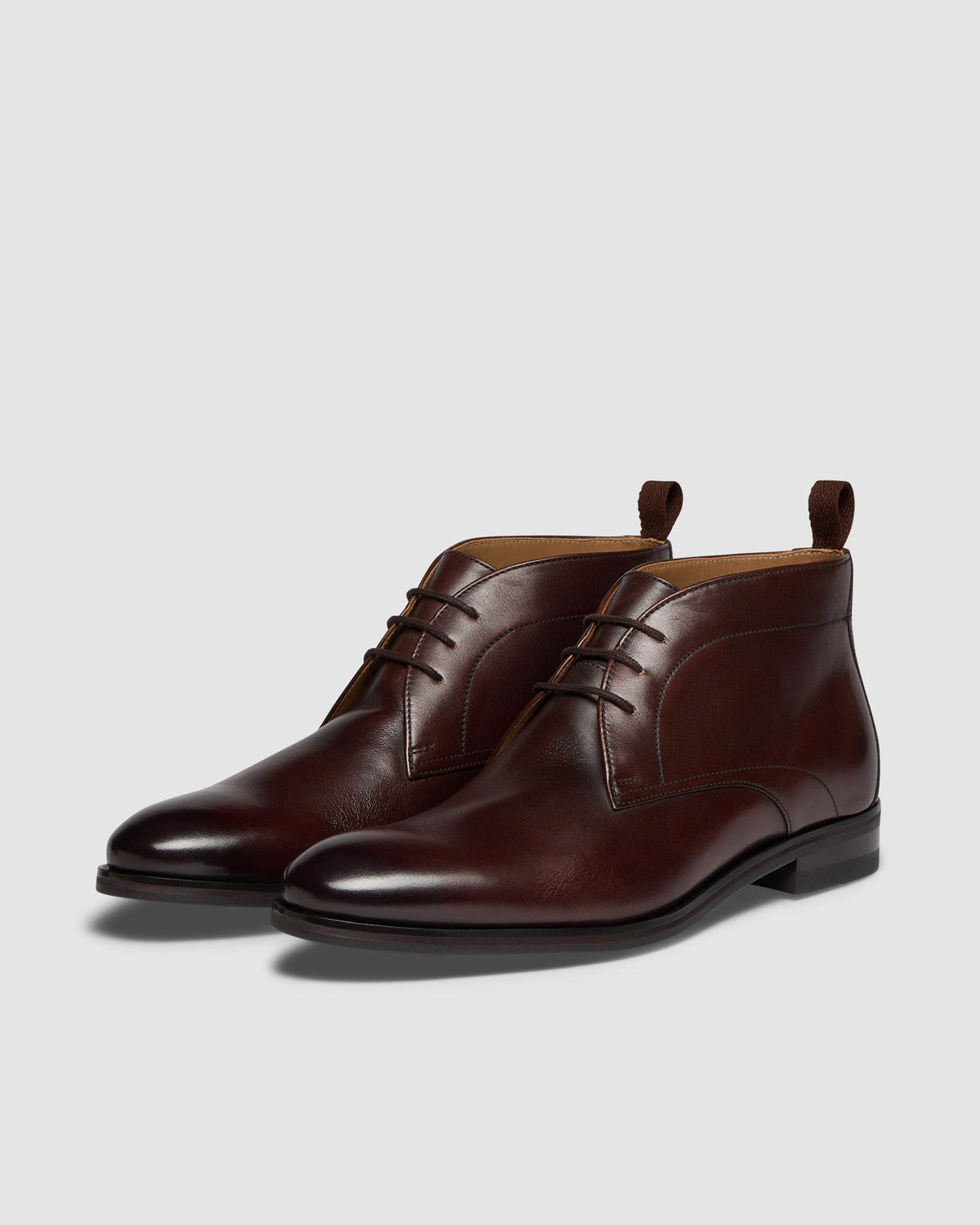 Oliver Sweeney Silverdale Leather Mens Chukka Boots - Dark Brown | CHO | Designer Mens Chukka Boots