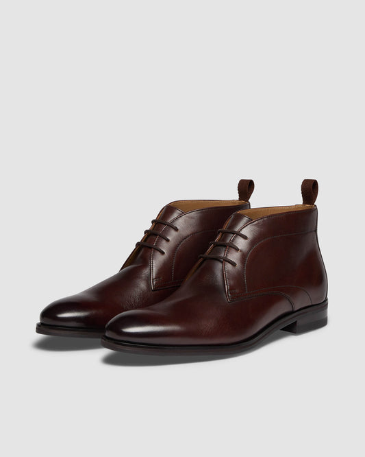Oliver Sweeney Silverdale Leather Mens Chukka Boots - Dark Brown | CHO | Designer Mens Chukka Boots
