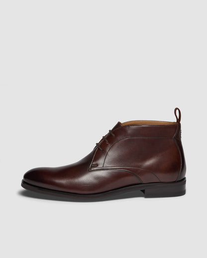Oliver Sweeney Silverdale Leather Mens Chukka Boots - Dark Brown | CHO | Designer Mens Chukka Boots