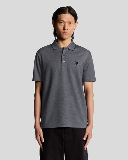 Lyle & Scott Pique Interlock Polo Shirt - X973 Chambray Blue