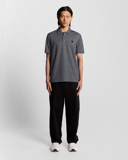Lyle & Scott Pique Interlock Polo Shirt - X973 Chambray Blue
