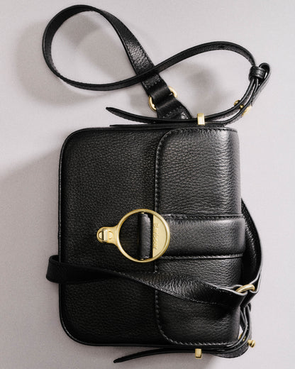 Barbour Mini Rosa Leather  Womens Crossbody Bag - Black | CHO | Designer Womens Bags
