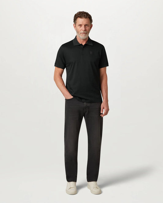 Belstaff Mens Steel Polo Shirt in Dark Ink, full length front