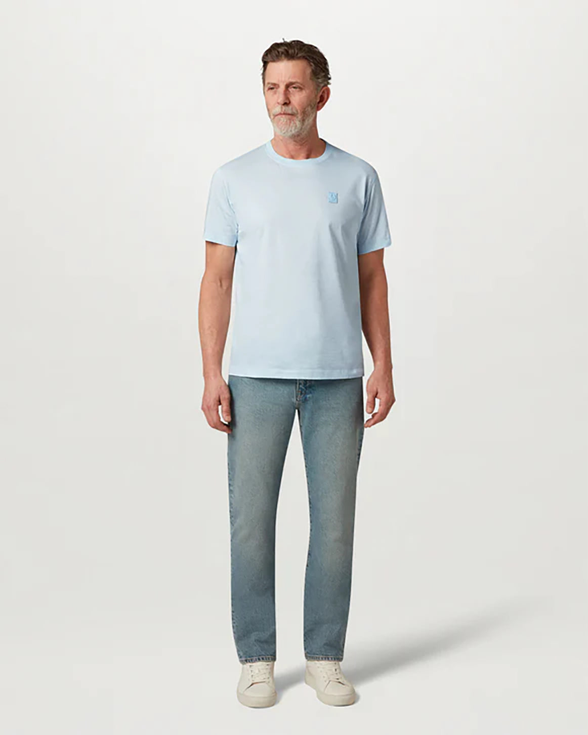 Belstaff Steel Mens T-Shirt - Sky Blue | CHO | Designer Mens Short Sleeve T-Shirts & Tops