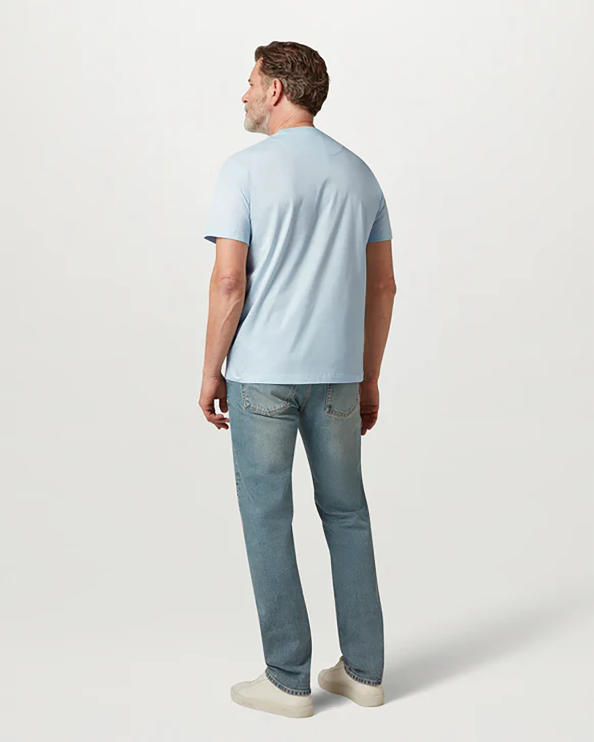 Belstaff Steel Mens T-Shirt - Sky Blue | CHO | Designer Mens Short Sleeve T-Shirts & Tops