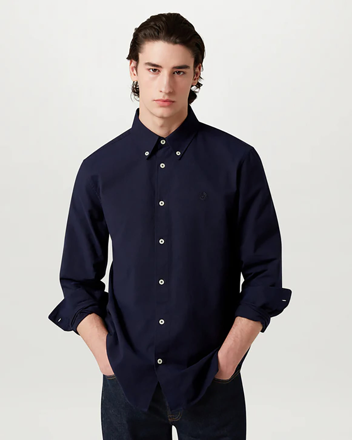 Belstaff Mens Street Shirt - Dark Ink | CHO | Designer Mens Long Sleeve Shirts
