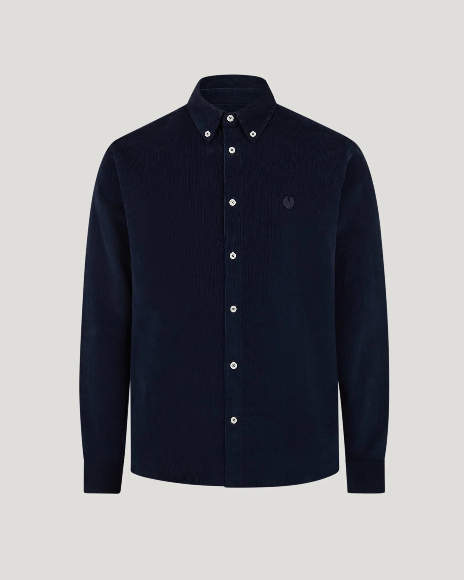 Belstaff Mens Cotton Corduroy Street Shirt - Dark Ink | CHO | Designer Mens Long Sleeve Shirts