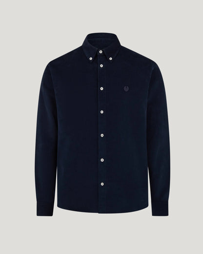 Belstaff Mens Cotton Corduroy Street Shirt - Dark Ink | CHO | Designer Mens Long Sleeve Shirts