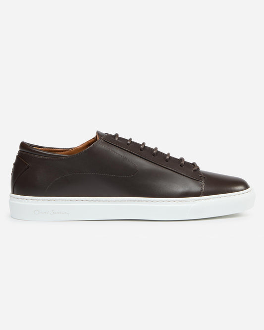 Oliver Sweeney Sirolo Mens Calf Leather Lightweight Trainers - Dark Brown