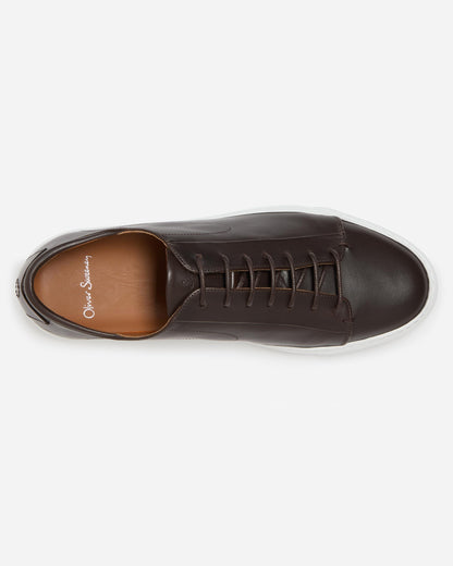 Oliver Sweeney Sirolo Mens Calf Leather Lightweight Trainers - Dark Brown