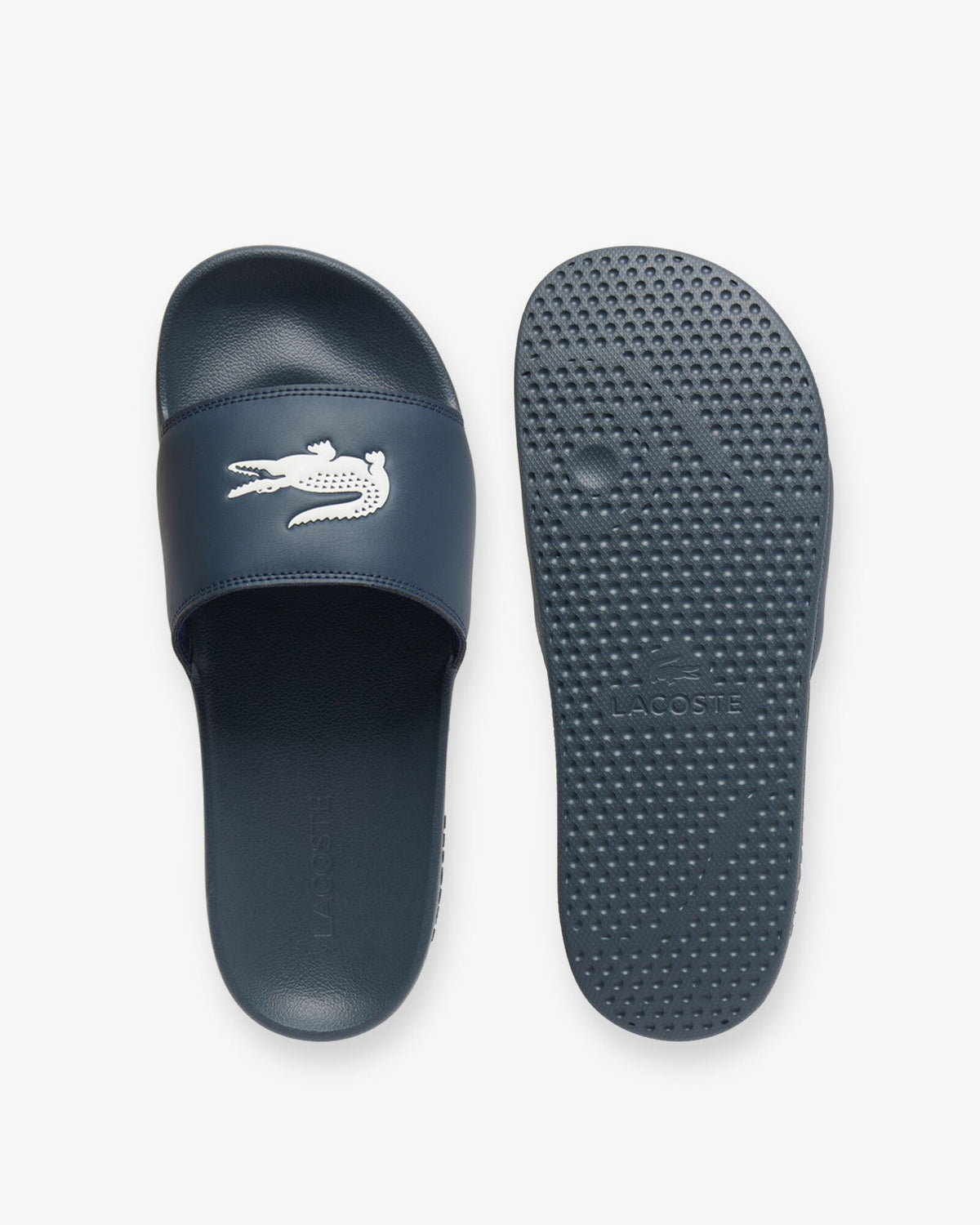 Lacoste Mens Serve Sliders - Navy/White 092 | CHO | Designer Mens Sandals