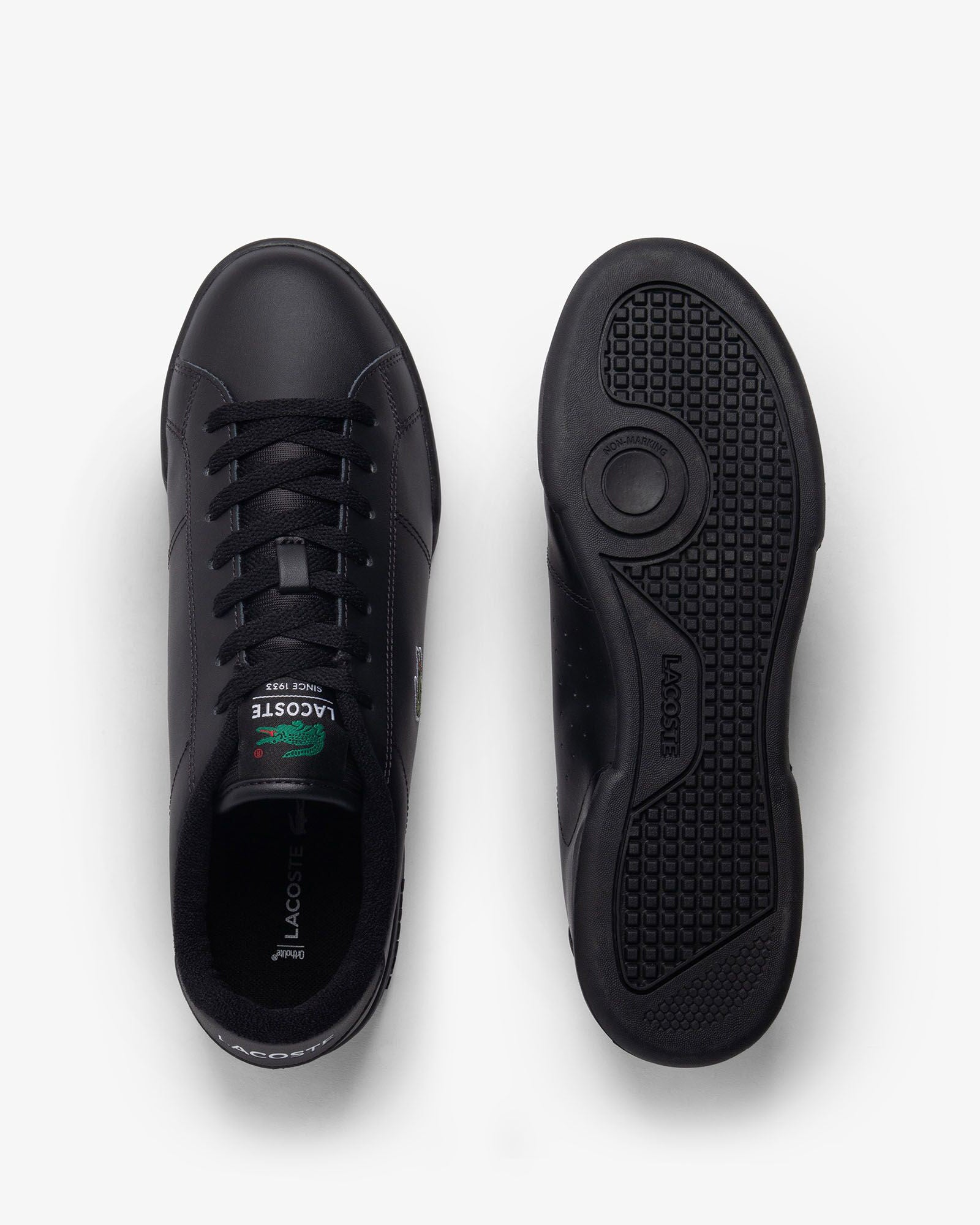Lacoste Mens Carnaby Cup Sneakers - Black/Black 02H | CHO | Designer Mens Trainers