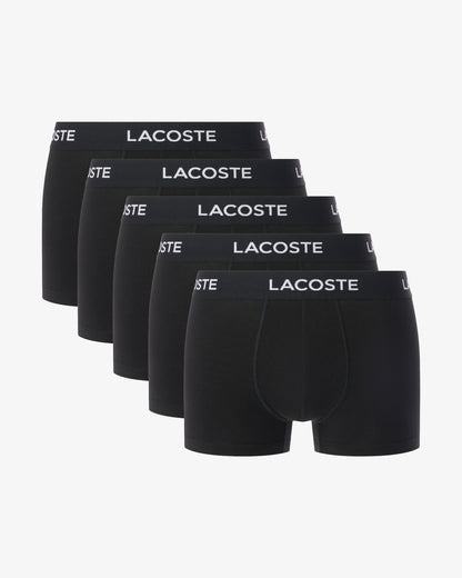Lacoste 5-Pack Mens Trunks - Black 031