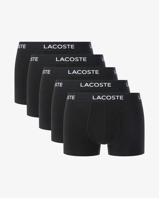 Lacoste 5-Pack Mens Trunks - Black 031