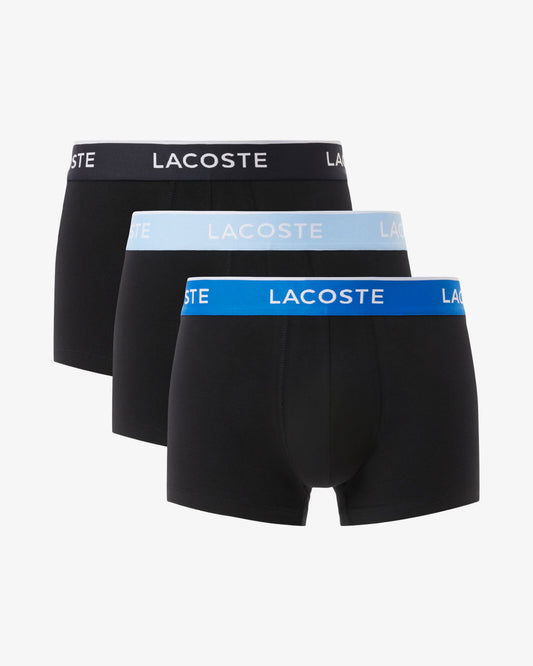 Lacoste 3-Pack Mens Trunks - Black/Marina-Overview-Graphite B68