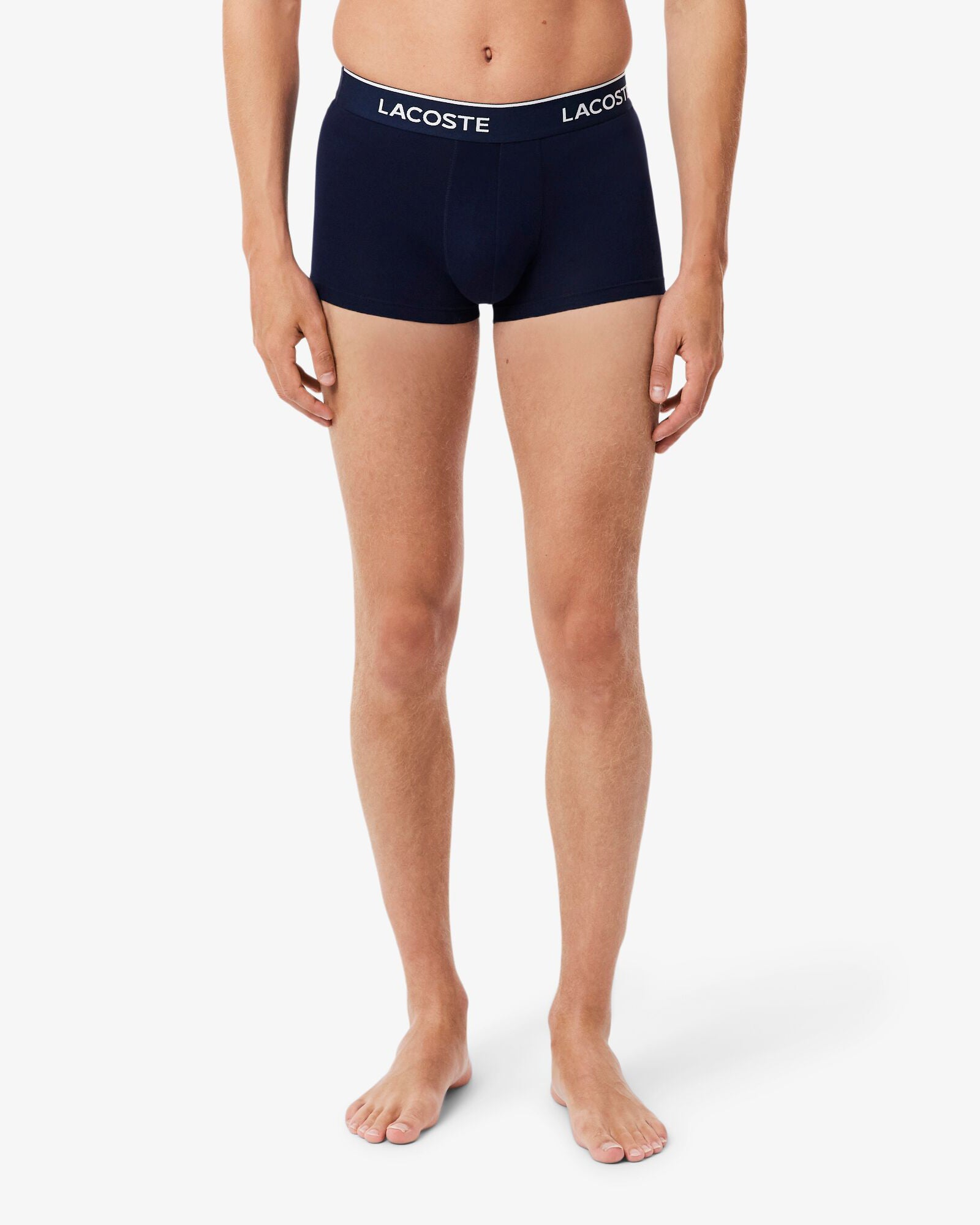 Lacoste 3-Pack Mens Trunks - Navy Blue/Green-Red-Navy HY0 | CHO | Designer Mens Underwear