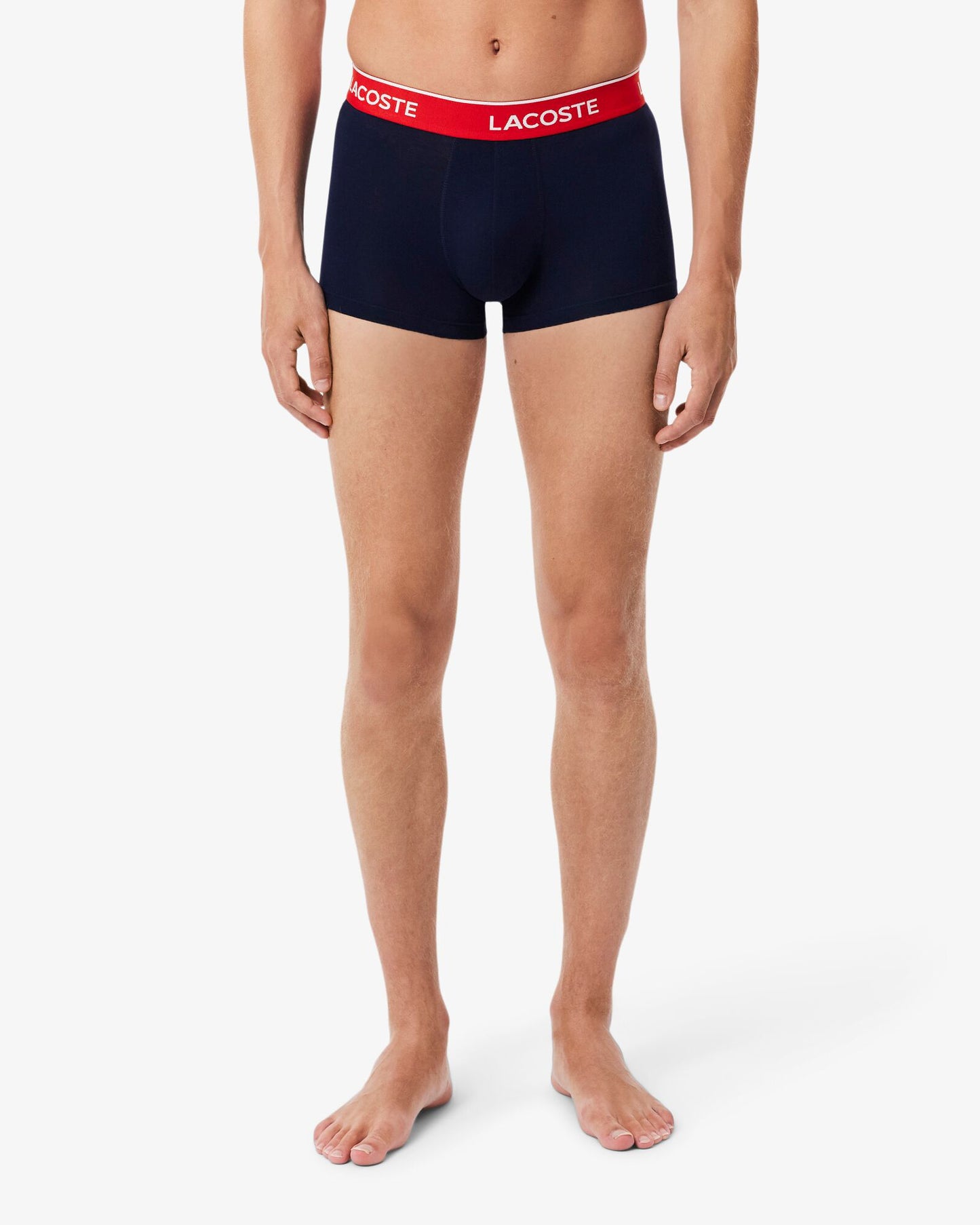 Lacoste 3-Pack Mens Trunks - Navy Blue/Green-Red-Navy HY0 | CHO | Designer Mens Underwear