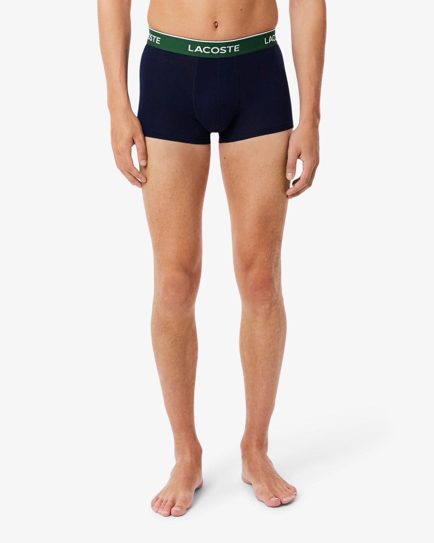 Lacoste 3-Pack Mens Trunks - Navy Blue/Green-Red-Navy HY0 | CHO | Designer Mens Underwear