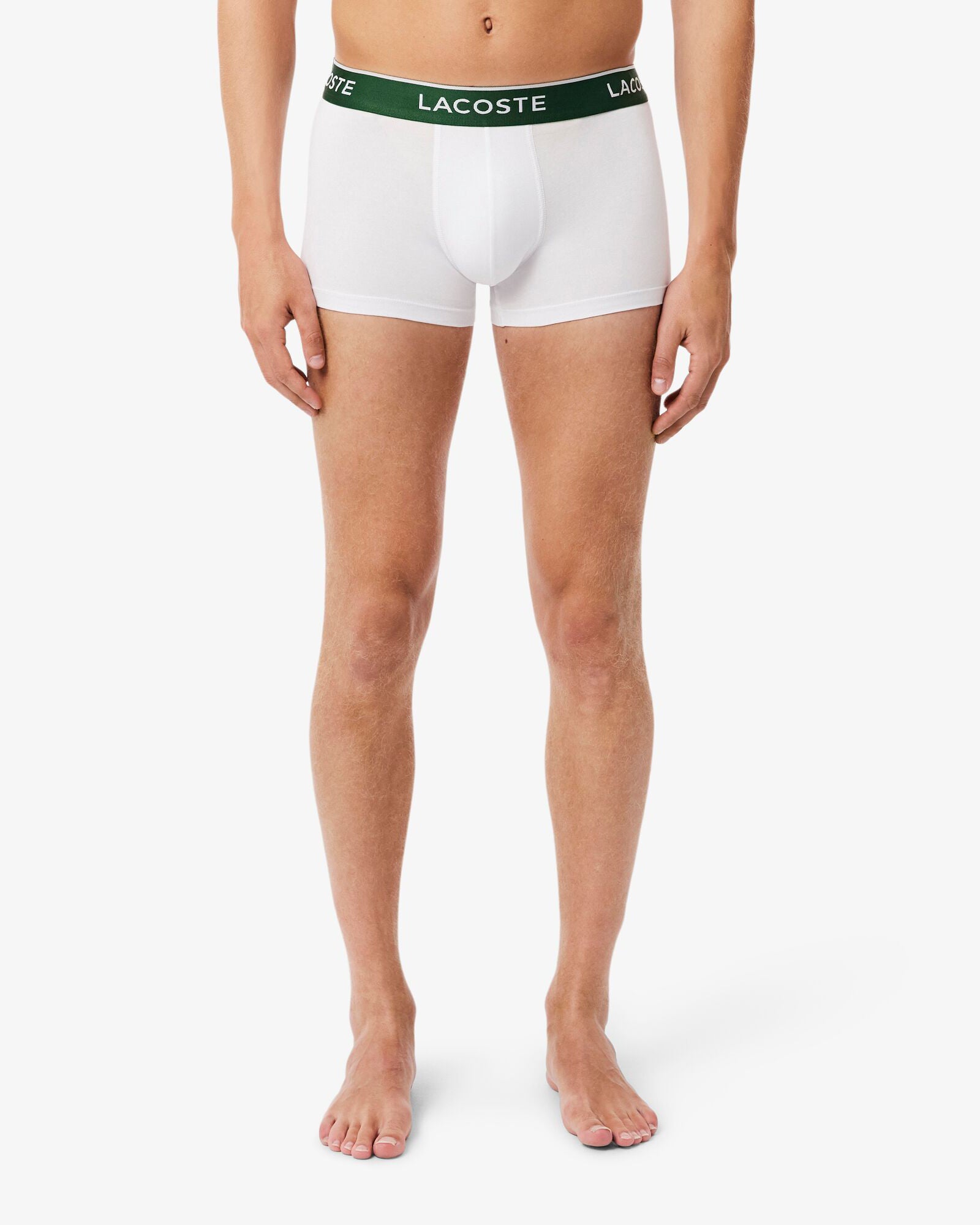 Lacoste 3-Pack of Mens Trunks - White 001 | CHO | Designer Mens Underwear