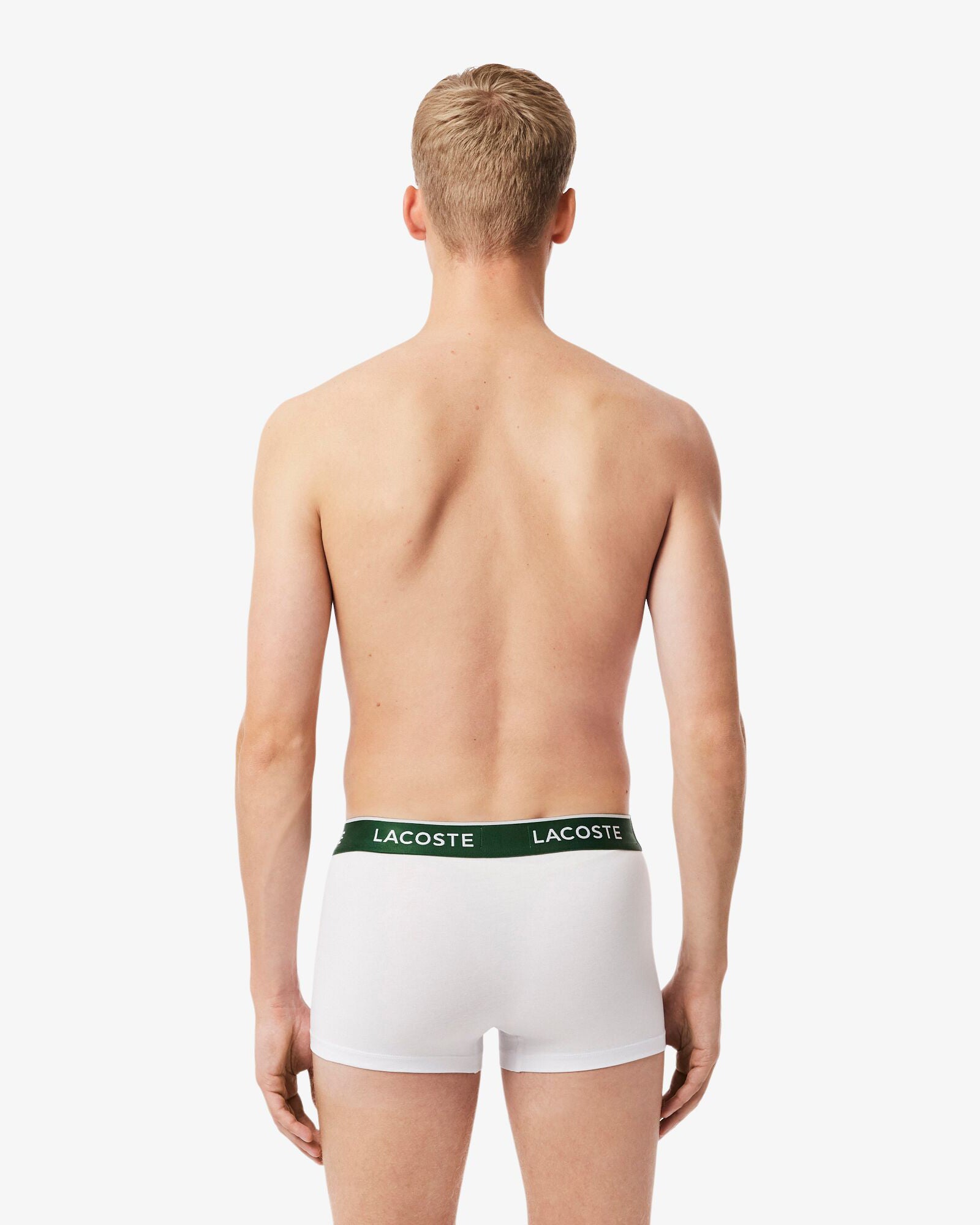 Lacoste 3-Pack of Mens Trunks - White 001 | CHO | Designer Mens Underwear