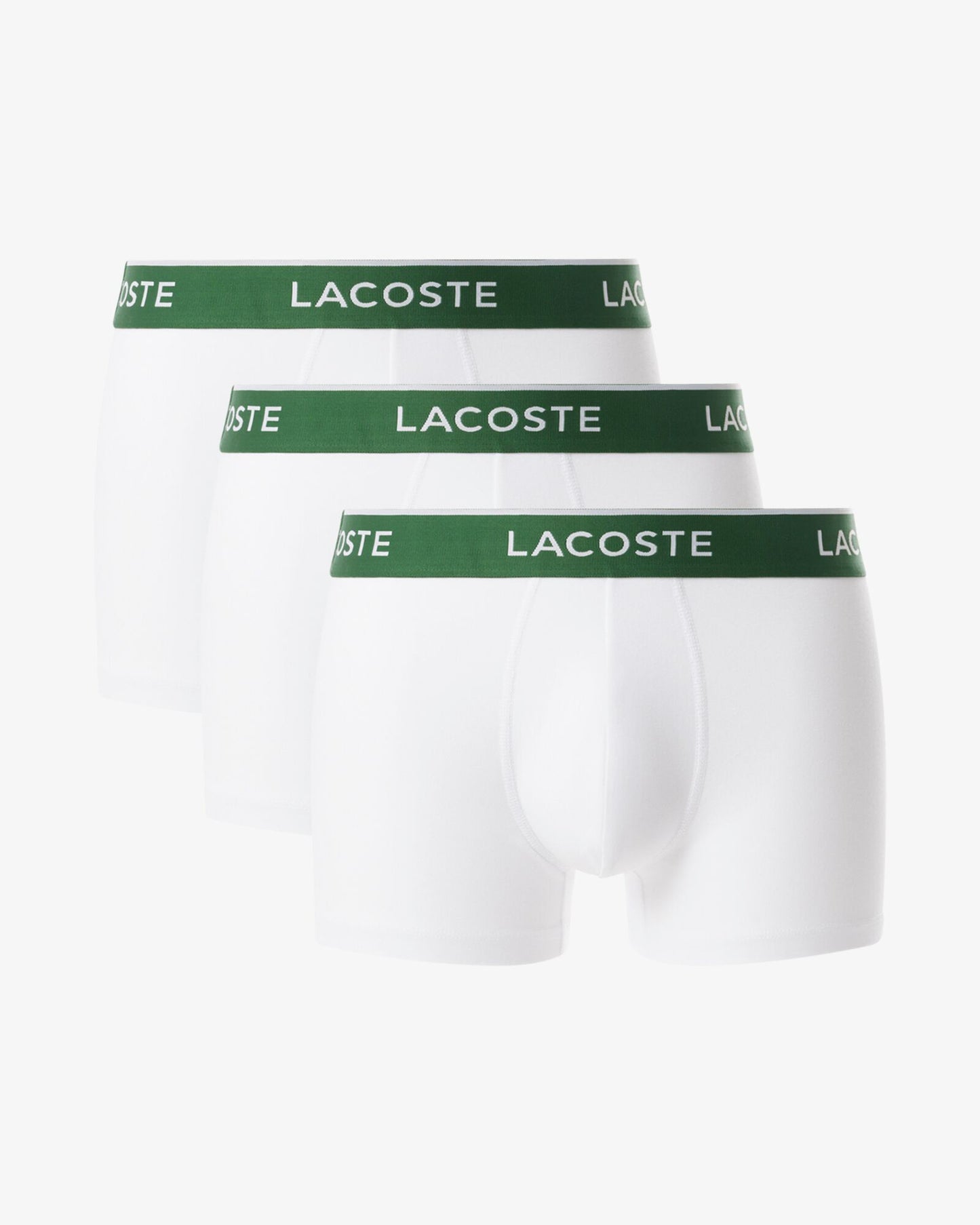 Lacoste 3-Pack of Mens Trunks - White 001 | CHO | Designer Mens Underwear