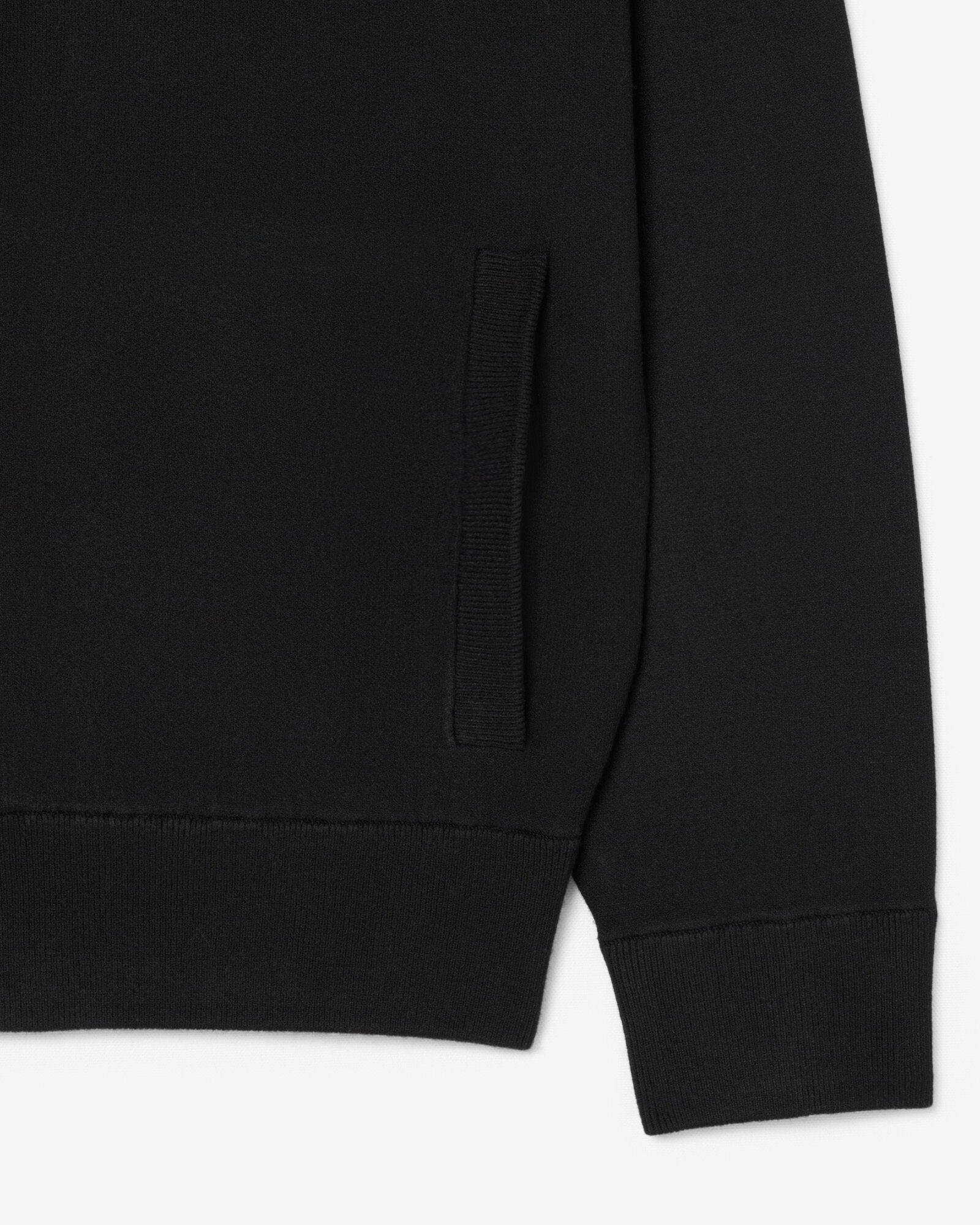 Lacoste Zipped Mens Sweater - Black 031 | CHO | Designer Mens Sweatshirts