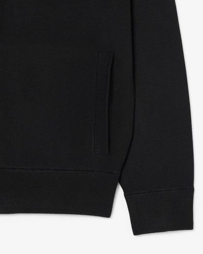 Lacoste Zipped Mens Sweater - Black 031 | CHO | Designer Mens Sweatshirts