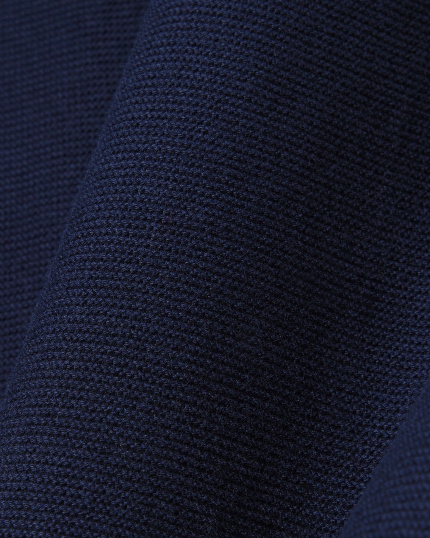 Lacoste Moss Stitch Cotton Polo Collar Mens Sweater - Navy Blue 166 | CHO | Designer Mens Sweatshirts