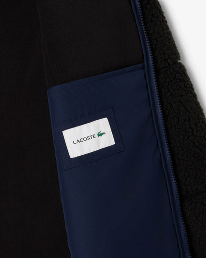 Lacoste Colorblock Fleece Mens Zipped Jacket - Black/Navy Blue DY4