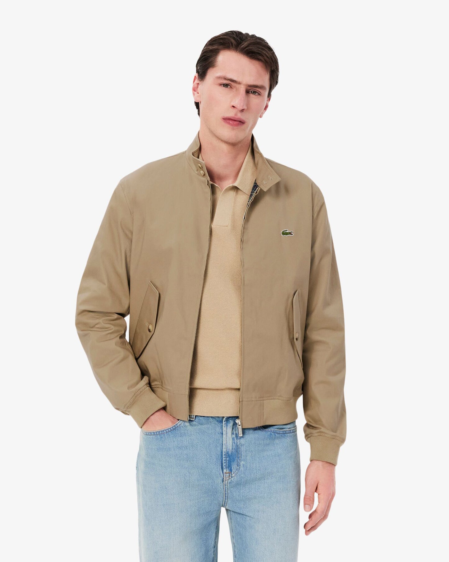 Lacoste Mens Showerproof Cotton Twill Harrington Jacket