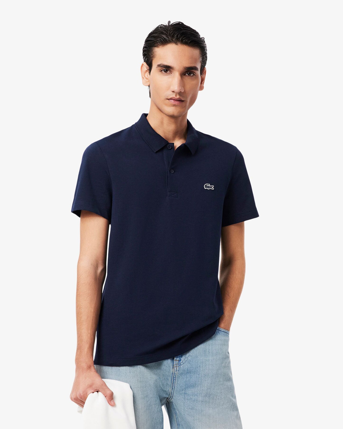 Lacoste Short Sleeved Mens Polo Shirt - Navy Blue 166
