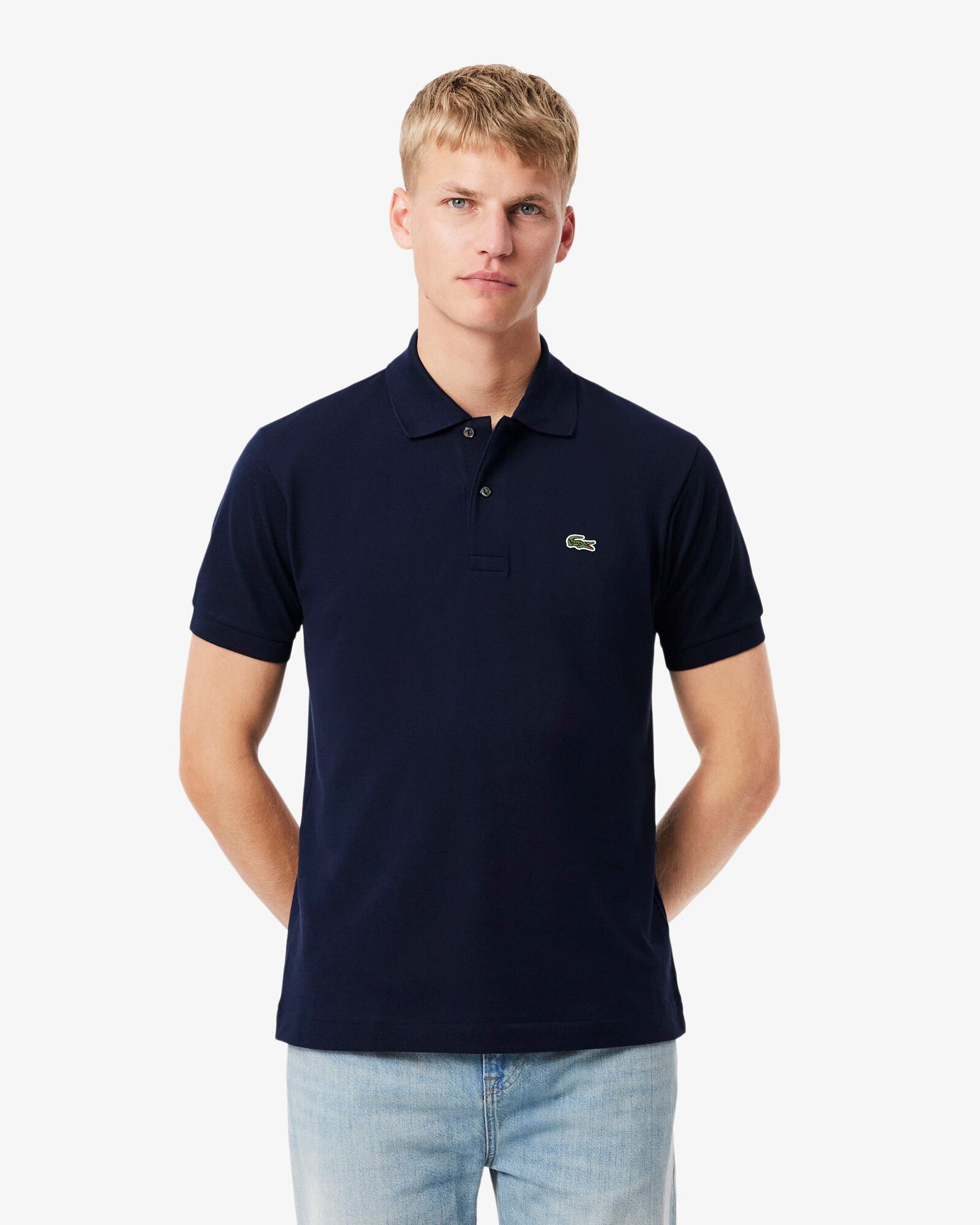 Lacoste Classic Fit L.12.12 Mens Short Sleeve Polo Shirt - Navy Blue 166 | CHO | Designer Mens Short Sleeve Polo Shirts