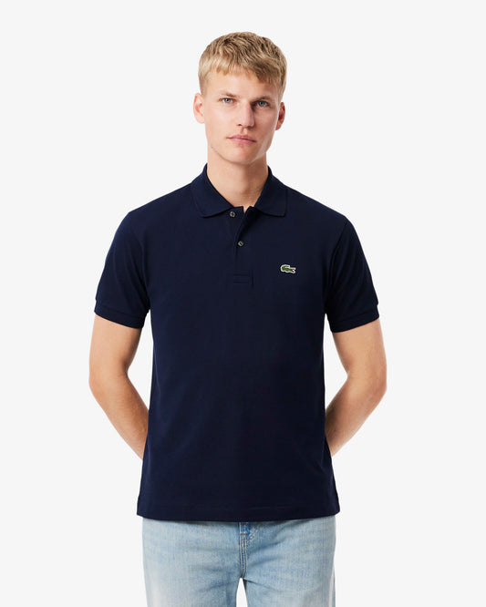 Lacoste Classic Fit L.12.12 Mens Short Sleeve Polo Shirt - Navy Blue 166