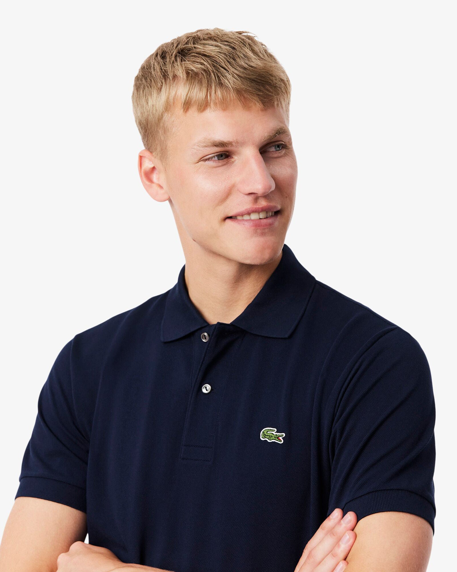 Lacoste Classic Fit L.12.12 Mens Short Sleeve Polo Shirt - Navy Blue 166 | CHO | Designer Mens Short Sleeve Polo Shirts