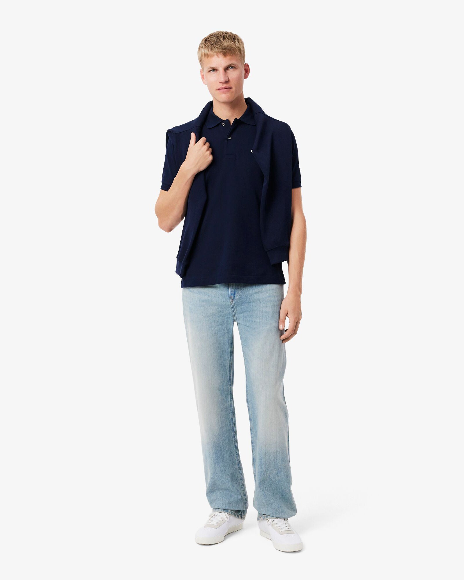 Lacoste Classic Fit L.12.12 Mens Short Sleeve Polo Shirt - Navy Blue 166 | CHO | Designer Mens Short Sleeve Polo Shirts